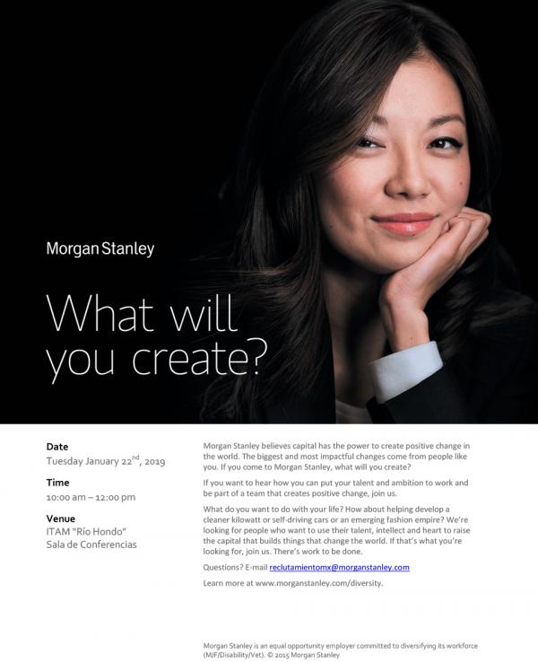 Bolsa de Trabajo invita a la presentación de Morgan Stanley