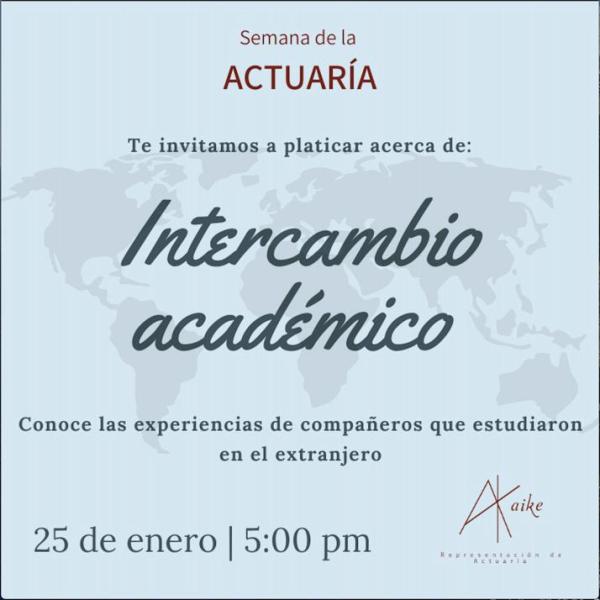 Póster Intercambio académico (Semana de la Actuaría)